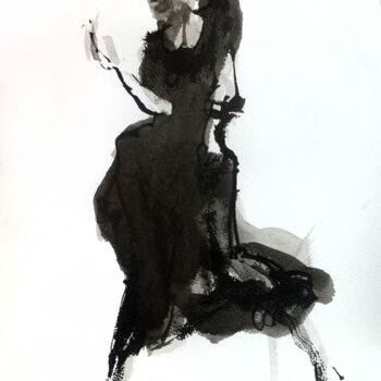 「N°730-5 Ana Lee Eva…」というタイトルの絵画 Alexandre Dumitrescuによって, オリジナルのアートワーク, インク