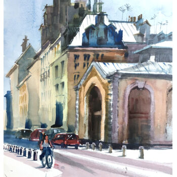 Painting titled "N°736 Versailles Pl…" by Alexandre Dumitrescu, Original Artwork, Watercolor