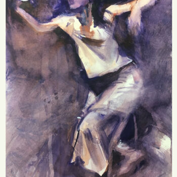 Painting titled "N°747 Lico dance IM…" by Alexandre Dumitrescu, Original Artwork, Watercolor