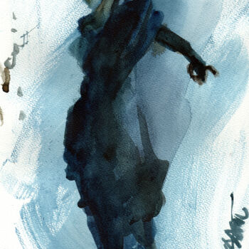Painting titled "N°824  Dance. Ana L…" by Alexandre Dumitrescu, Original Artwork, Watercolor