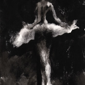 Peinture intitulée "N°923 Ballet" par Alexandre Dumitrescu, Œuvre d'art originale, Encre