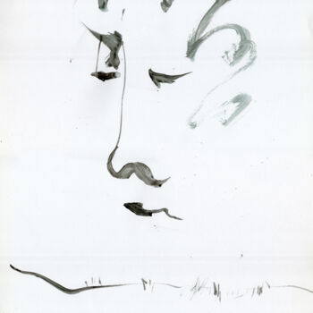Malerei mit dem Titel "N°915 Le Portrait D…" von Alexandre Dumitrescu, Original-Kunstwerk, Tinte