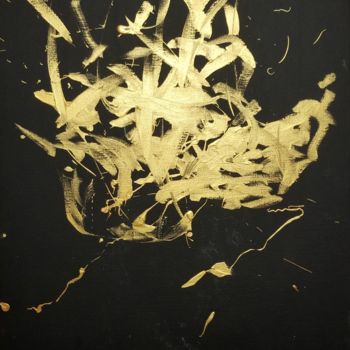 Peinture intitulée "Or noir" par Alexandre Gelo, Œuvre d'art originale, Acrylique