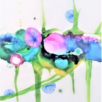 Malerei mit dem Titel "Lichens" von Alexandre H., Original-Kunstwerk, Acryl