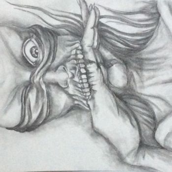 Dessin intitulée "La faim .jpeg" par Alexandre Le Saint, Œuvre d'art originale, Crayon