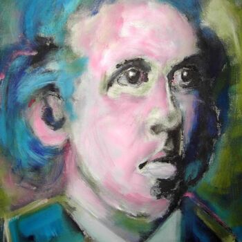 Painting titled "Oscar Wilde" by Alexandre Lepage, Original Artwork, Acrylic