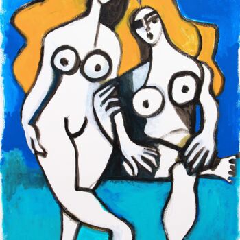 Painting titled "Ensemble" by Alexandre Lepage, Original Artwork, Acrylic