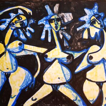 Pintura titulada "Trio" por Alexandre Lepage, Obra de arte original, Acrílico