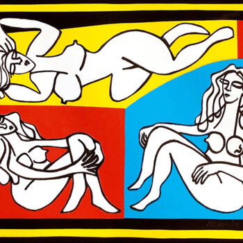 제목이 "La sieste II"인 미술작품 Alexandre Lepage로, 원작, 콜라주