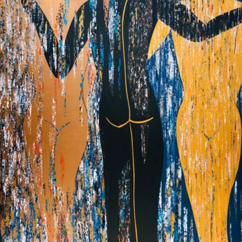 Pittura intitolato "Les Trois Grâces" da Alexandre Moore Rockefeller, Opera d'arte originale, Acrilico