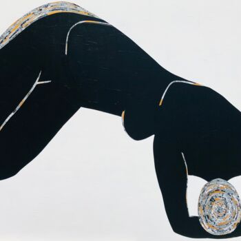 Peinture intitulée "Abstract Nude 23" par Alexandre Moore Rockefeller, Œuvre d'art originale, Acrylique