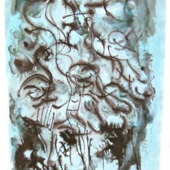 Painting titled "rêve turquoise" by Alexandre Sacha Putov (1940-2008) Benezi, Original Artwork, Oil