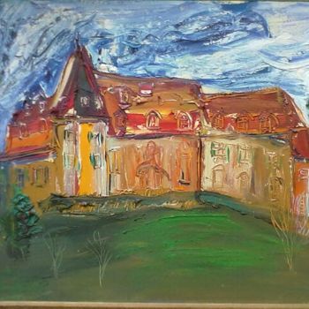 Painting titled "Paysage FRANCE" by Alexandre Sacha Putov (1940-2008) Benezi, Original Artwork, Oil