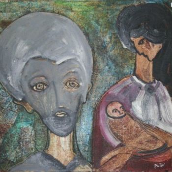 Peinture intitulée "période Israelienne…" par Alexandre Sacha Putov (1940-2008) Benezi, Œuvre d'art originale, Huile