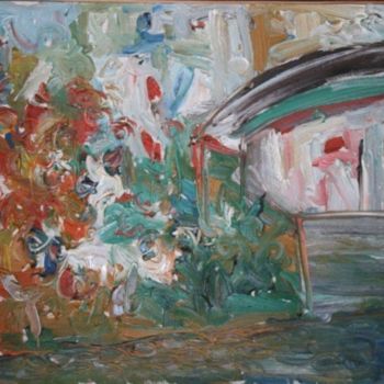 Schilderij getiteld "Paysage FRANCE" door Alexandre Sacha Putov (1940-2008) Benezi, Origineel Kunstwerk, Olie