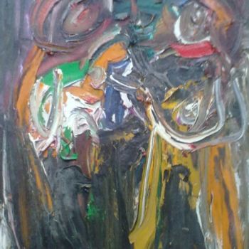 Painting titled "expessionnism oil o…" by Alexandre Sacha Putov (1940-2008) Benezi, Original Artwork