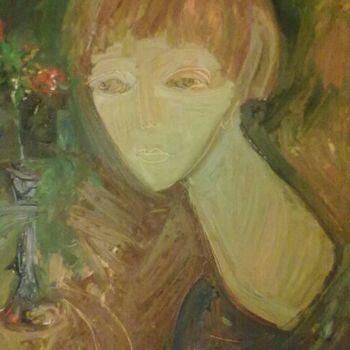 Peinture intitulée "portrait expression…" par Alexandre Sacha Putov (1940-2008) Benezi, Œuvre d'art originale