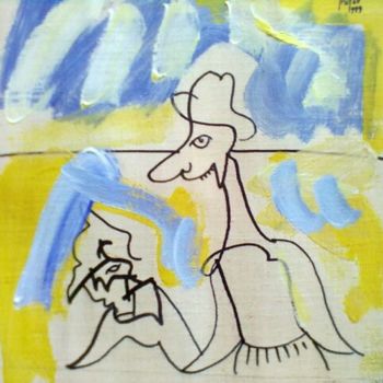 Pittura intitolato "rouleau sur toile" da Alexandre Sacha Putov (1940-2008) Benezi, Opera d'arte originale