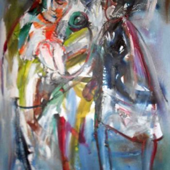Painting titled "huile sur toile cou…" by Alexandre Sacha Putov (1940-2008) Benezi, Original Artwork, Oil