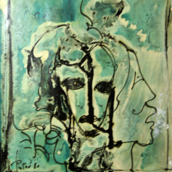 Painting titled "huile sur papier" by Alexandre Sacha Putov (1940-2008) Benezi, Original Artwork, Oil