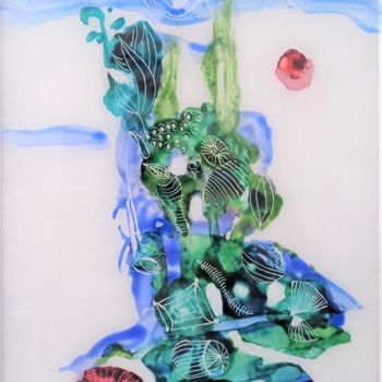 Peinture intitulée "Oasis sous la mer…" par Alexandre H., Œuvre d'art originale, Acrylique