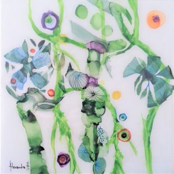 Peinture intitulée "Laminaires 2" par Alexandre H., Œuvre d'art originale, Acrylique