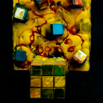 Γλυπτική με τίτλο "Cubic impact" από Alexandre Pinhel, Αυθεντικά έργα τέχνης, Πλαστική ύλη