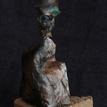 Sculpture intitulée "Invisible man with…" par Alexandre Pinhel, Œuvre d'art originale, Bois