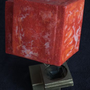 Skulptur mit dem Titel "Collision of square…" von Alexandre Pinhel, Original-Kunstwerk, Kunststoff