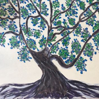 Peinture intitulée "arbre-de-vie.jpg" par Alexandrina Leitao, Œuvre d'art originale, Acrylique