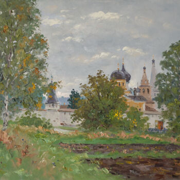 Painting titled "Staritsa, monastery…" by Alexander Alexandrovsky, Original Artwork, Oil