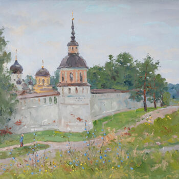 Pintura intitulada "Monastery Tower" por Alexander Alexandrovsky, Obras de arte originais, Óleo
