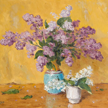 Malerei mit dem Titel "June lilac" von Alexander Alexandrovsky, Original-Kunstwerk, Öl