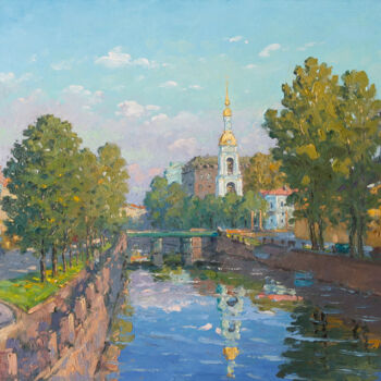 Malerei mit dem Titel "Kryukov Canal. St.P…" von Alexander Alexandrovsky, Original-Kunstwerk, Öl
