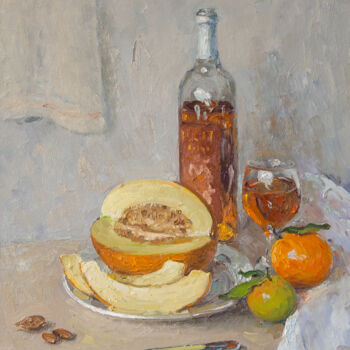 Schilderij getiteld "Cyprus fruit and a…" door Alexander Alexandrovsky, Origineel Kunstwerk, Olie