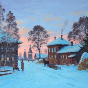 「Village Lyadiny」というタイトルの絵画 Alexander Alexandrovskyによって, オリジナルのアートワーク
