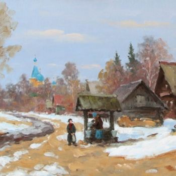 Картина под названием "Russian Village" - Alexander Alexandrovsky, Подлинное произведение искусства