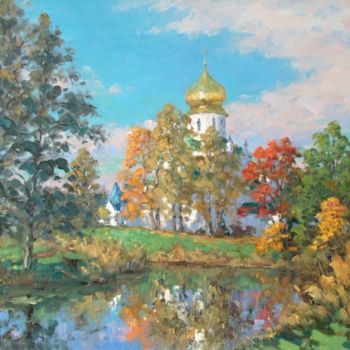 Malerei mit dem Titel "The St.Feodor Cathe…" von Alexander Alexandrovsky, Original-Kunstwerk