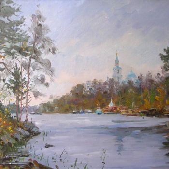 绘画 标题为“The monastery Bay.…” 由Alexander Alexandrovsky, 原创艺术品