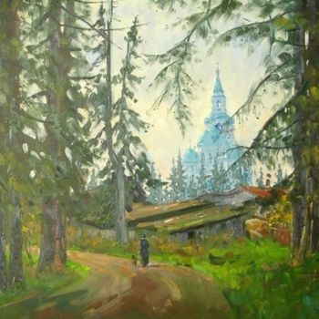 Ζωγραφική με τίτλο "Valaam. The park" από Alexander Alexandrovsky, Αυθεντικά έργα τέχνης
