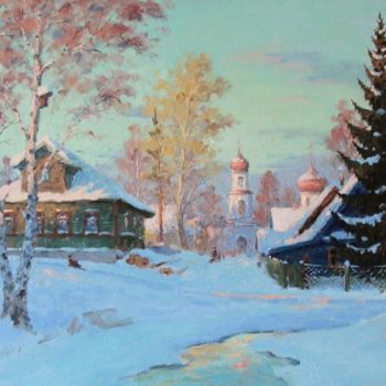 Pintura titulada "Russian Winter" por Alexander Alexandrovsky, Obra de arte original