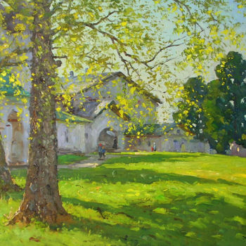 Painting titled "The birches" by Alexander Alexandrovsky, Original Artwork