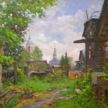Peinture intitulée "The Murom Yard" par Alexander Alexandrovsky, Œuvre d'art originale