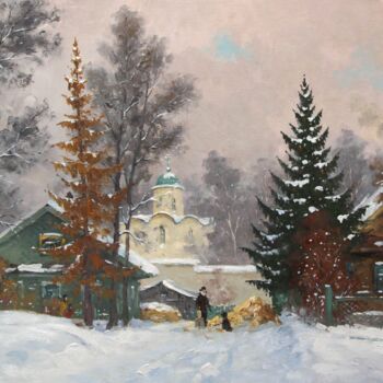 Painting titled "The Old Ladoga lane…" by Alexander Alexandrovsky, Original Artwork, Oil