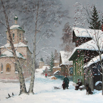 Painting titled "Torzhok. The morning" by Alexander Alexandrovsky, Original Artwork, Oil