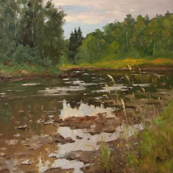 Painting titled "The Pola River" by Alexander Alexandrovsky, Original Artwork, Oil