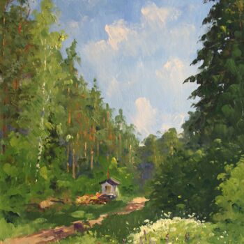 Painting titled "Forest" by Alexander Alexandrovsky, Original Artwork, Oil