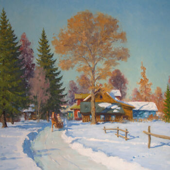 Painting titled "Radolitsy Village.…" by Alexander Alexandrovsky, Original Artwork, Oil