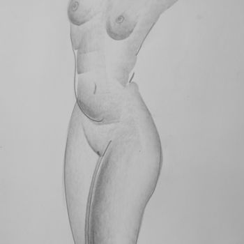 Drawing titled "Nude №10" by Alexander Glazkov, Original Artwork, Graphite