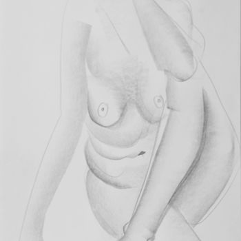 Drawing titled "Nude №30" by Alexander Glazkov, Original Artwork, Graphite